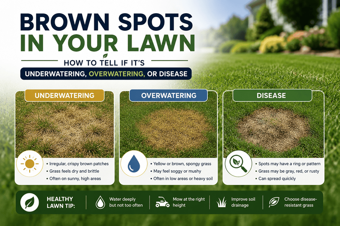 Brown Spots in Your Lawn: How to Tell If It's Underwatering, Overwatering, or Disease - Soildrops