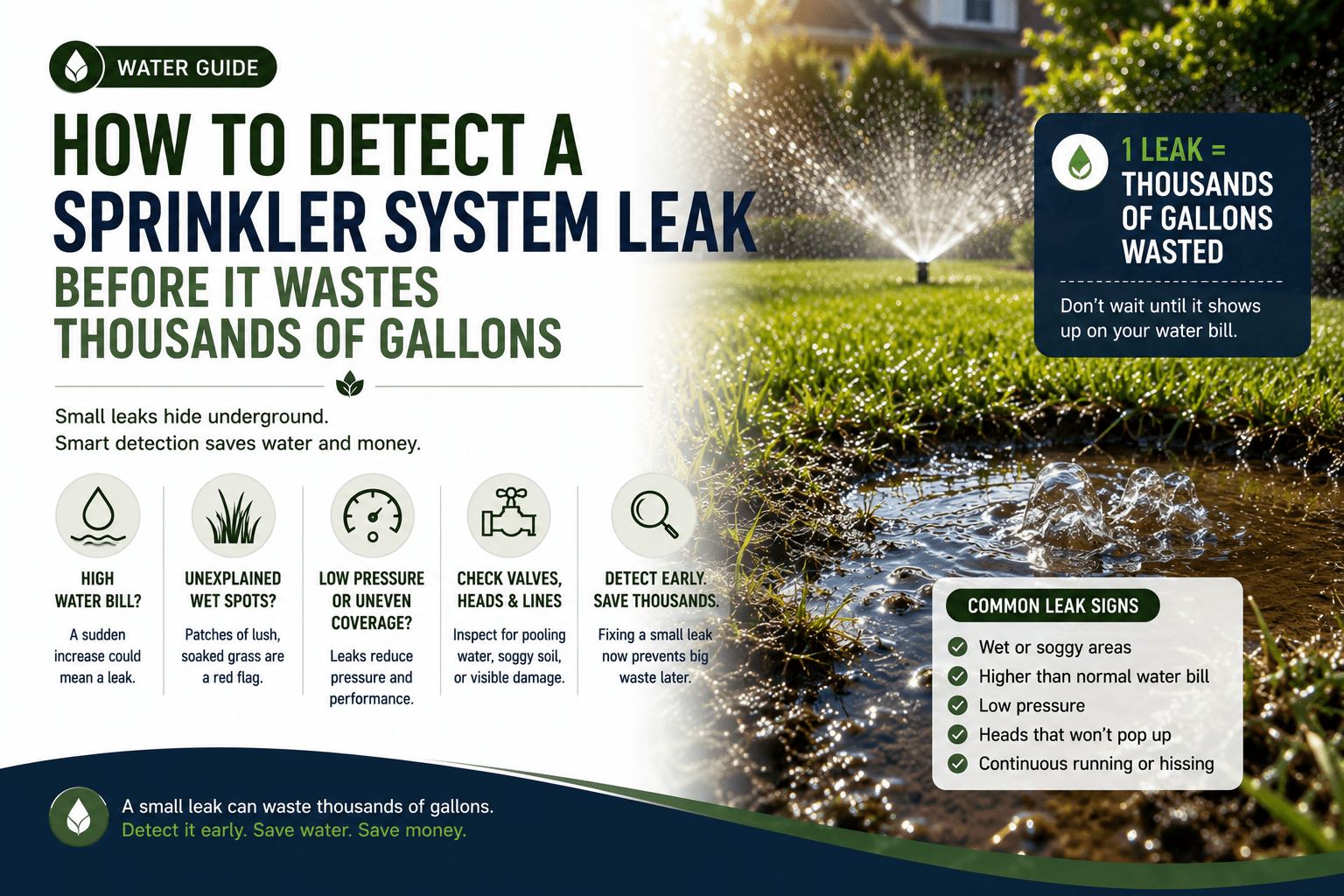 How to Detect a Sprinkler System Leak (Before It Wastes Thousands of G