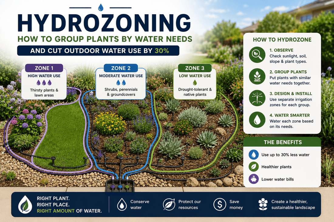 Hydrozoning: How to Group Plants by Water Needs and Cut Outdoor Water Use by 30% - Soildrops
