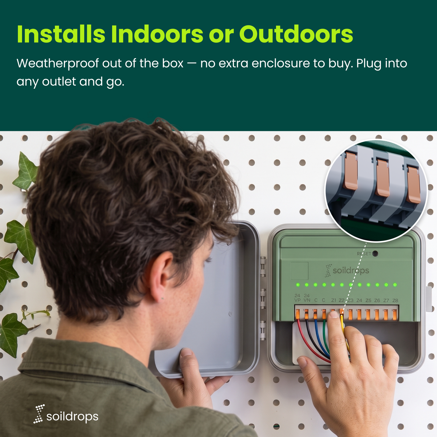 SoilDrops Smart Sprinkler Controller — 8-Zone WiFi Irrigation Controller with AI Scheduling
