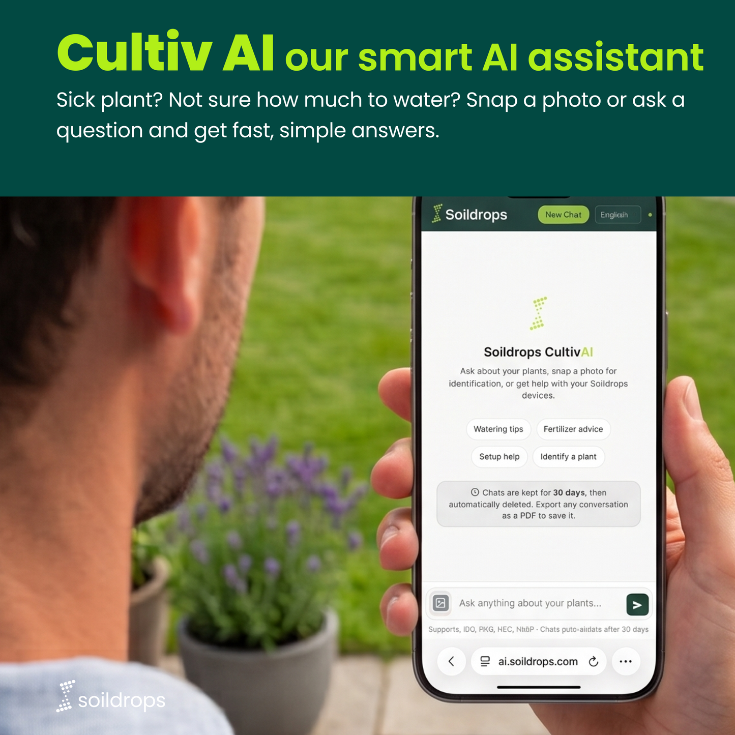 SoilDrops Smart Sprinkler Controller — 8-Zone WiFi Irrigation Controller with AI Scheduling