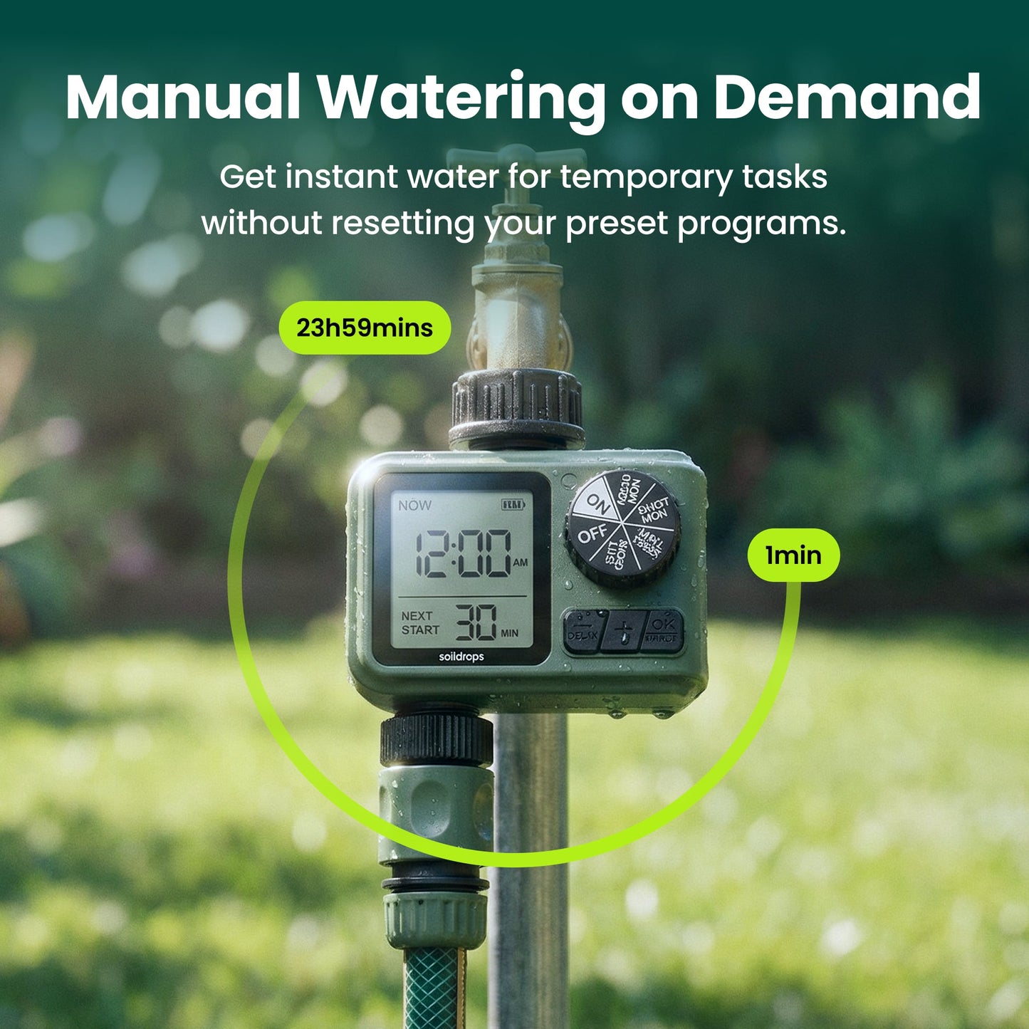 One - way Hose timer - Soildrops