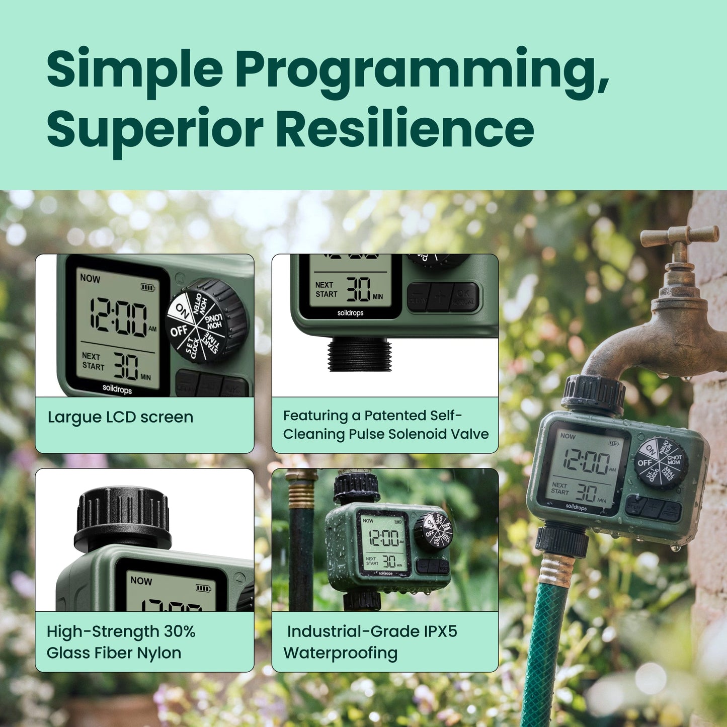 One - way Hose timer - Soildrops