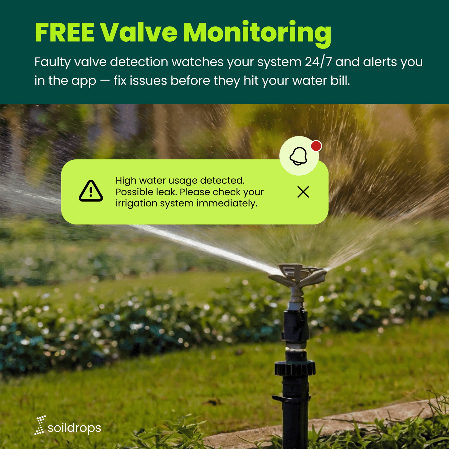 SoilDrops Smart Irrigation Starter Kit — WiFi Sprinkler Controller + Wireless Soil Moisture Sensors - Soildrops