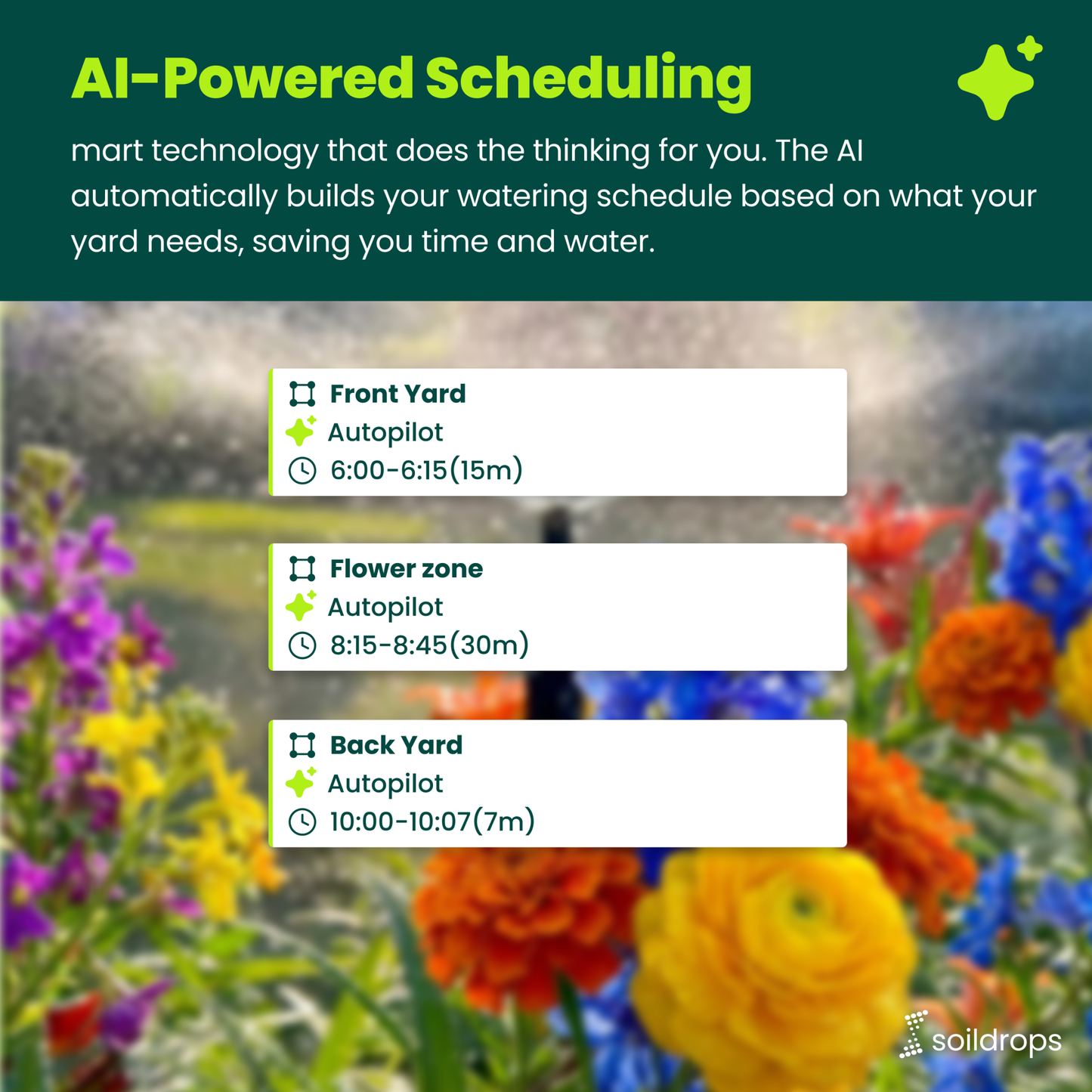 SoilDrops Smart Irrigation Starter Kit — WiFi Sprinkler Controller + Wireless Soil Moisture Sensors - Soildrops