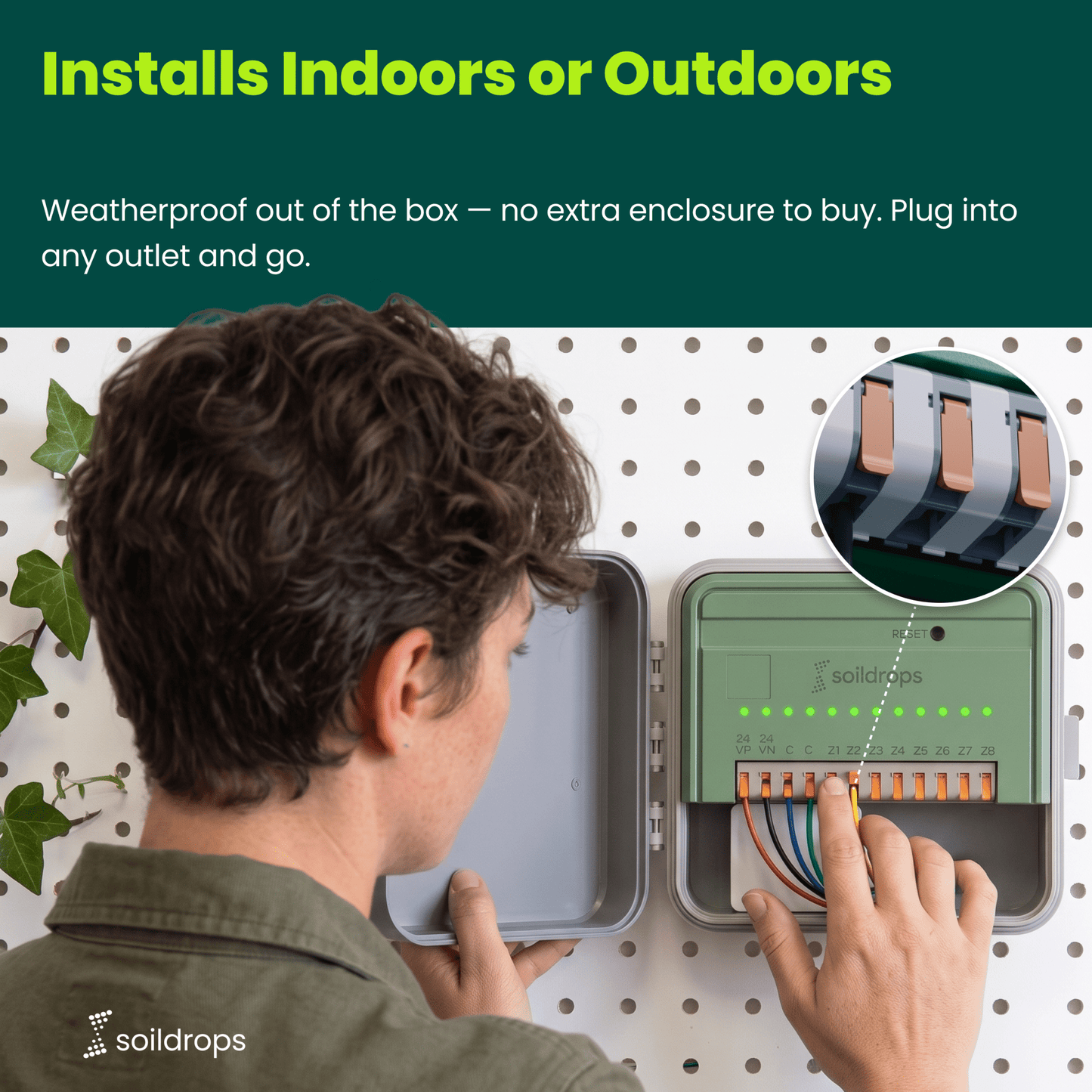 SoilDrops Smart Irrigation Starter Kit — WiFi Sprinkler Controller + Wireless Soil Moisture Sensors - Soildrops